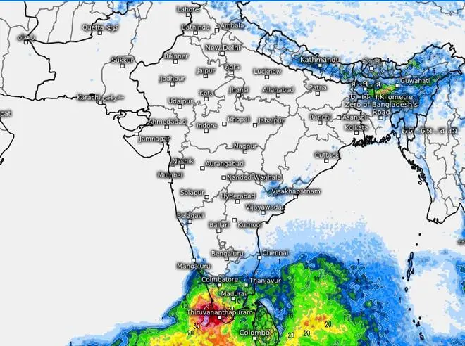 Thunderstorms, lightning and rain will grow further to Coastal Karnataka and most parts of Tamil Nadu by Thursday. Thunderstorms, lightning and rain will grow further to Coastal Karnataka and most parts of Tamil Nadu by Thursday.