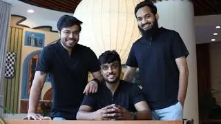 (From left) Anirudh Sharma, Rahul Rawat, and Tanveer Ahmed co-founded Digantara in 2018 