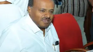 Union Minister for Heavy Industries and Steel H D Kumaraswamy 