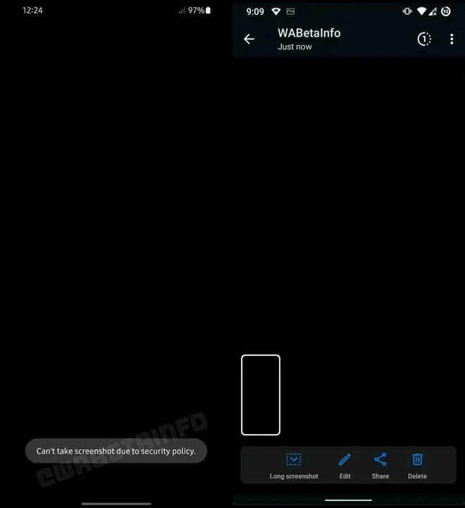 WhatsApp blocks screenshot for view once images and videos WhatsApp blocks screenshot for view once images and videos
