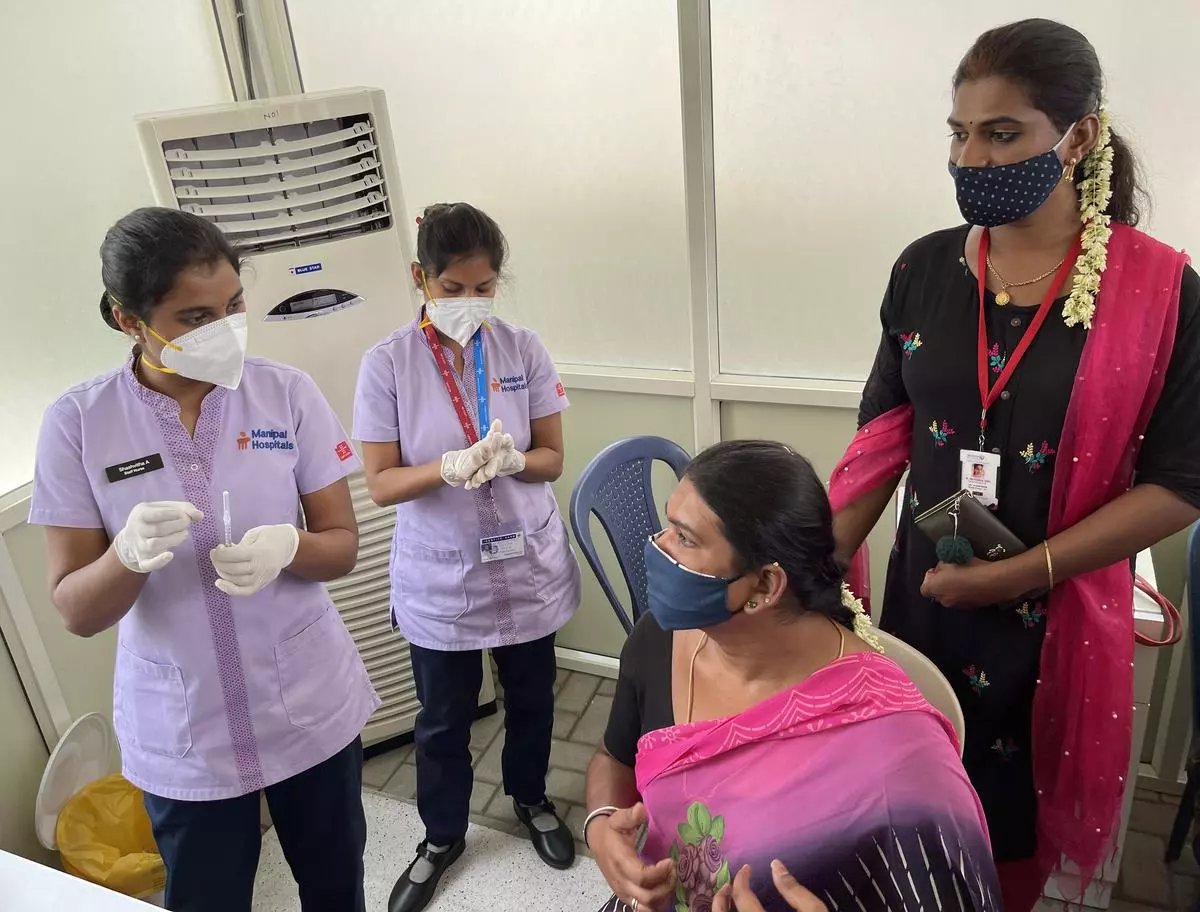 A Sputnik-V vaccine being administered in Bengaluru. (File pic) 