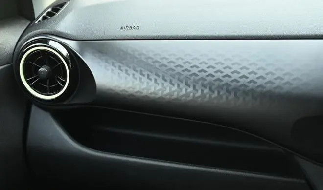 The aircon vents, the dashboard IP, the door panels, and the door handles have all been picked out of the Grand i10 Nios parts bin. The aircon vents, the dashboard IP, the door panels, and the door handles have all been picked out of the Grand i10 Nios parts bin.