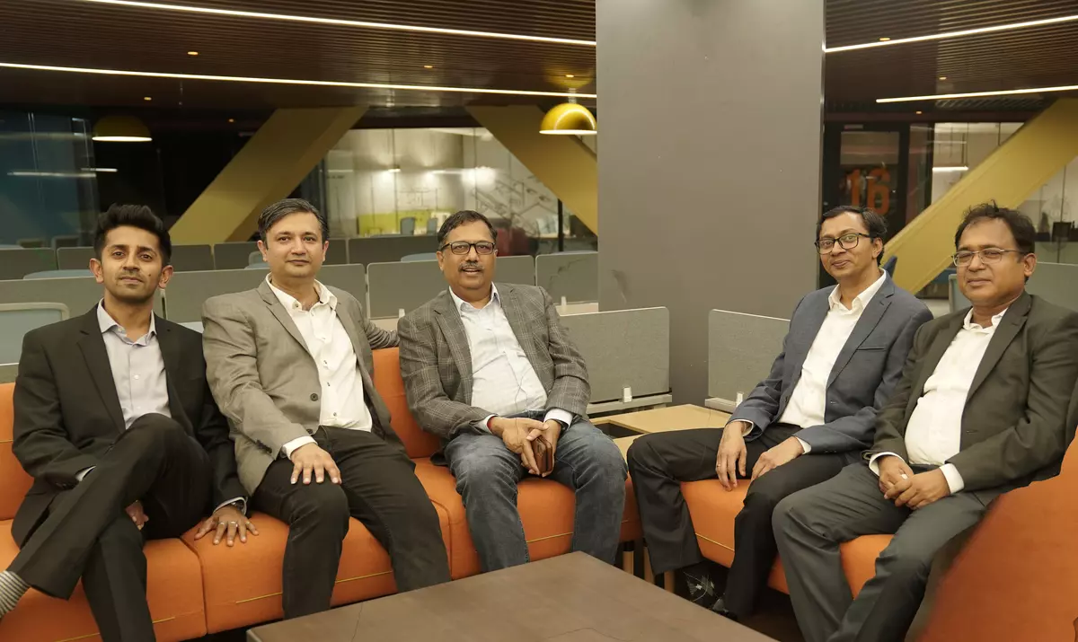 Left to Right- Abishek Balendran, Deepesh Agarwal, Sanjay Rastogi, Ajay Jain, and Anurag Garg of Silverneedle Ventures 