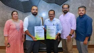Vishnu Raj, Additional Project Director of KERA, and Dr Anith KN, Director of Research after signing the MoU Vishnu Raj, Additional Project Director of KERA, and Dr Anith KN, Director of Research after signing the MoU