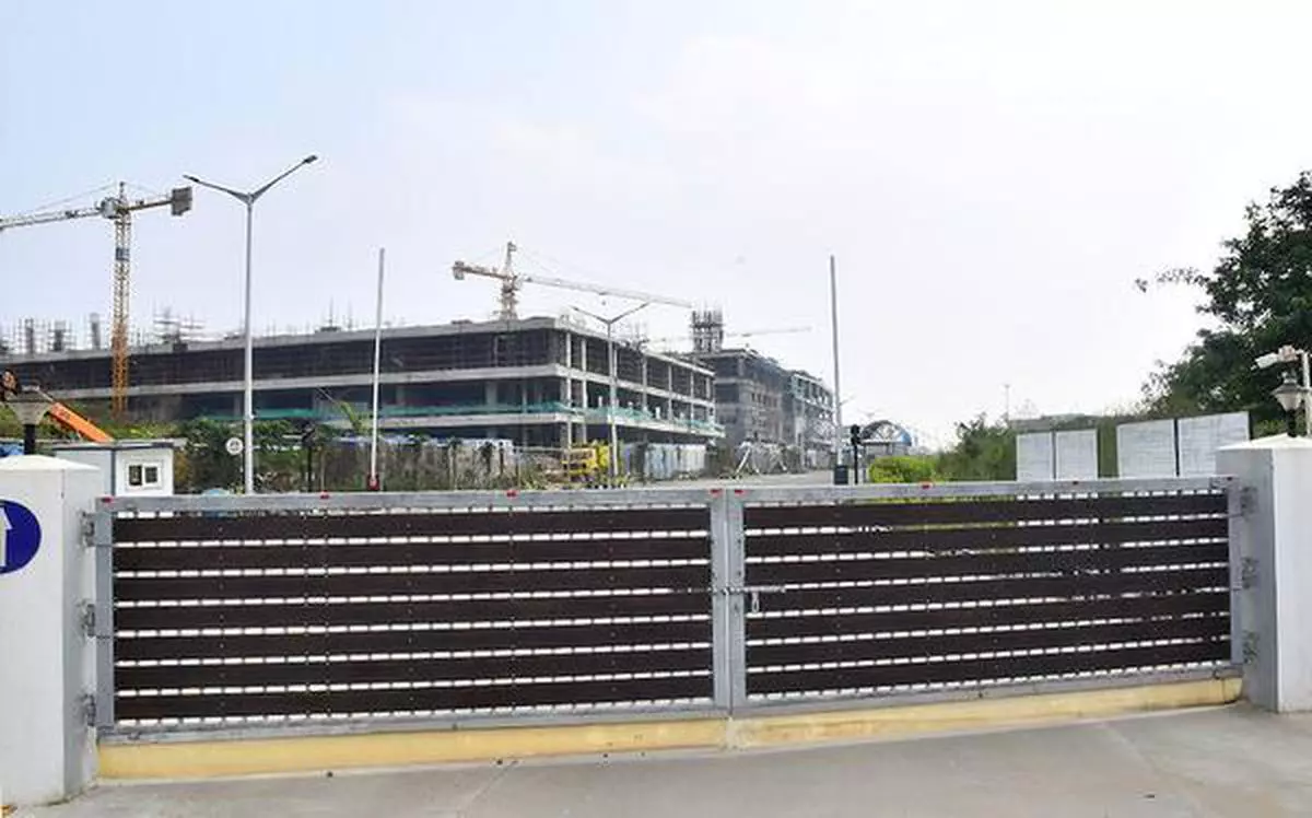 A view of the closed plant of Foxconn India unit at Sriperumbudur in Kancheepuram district