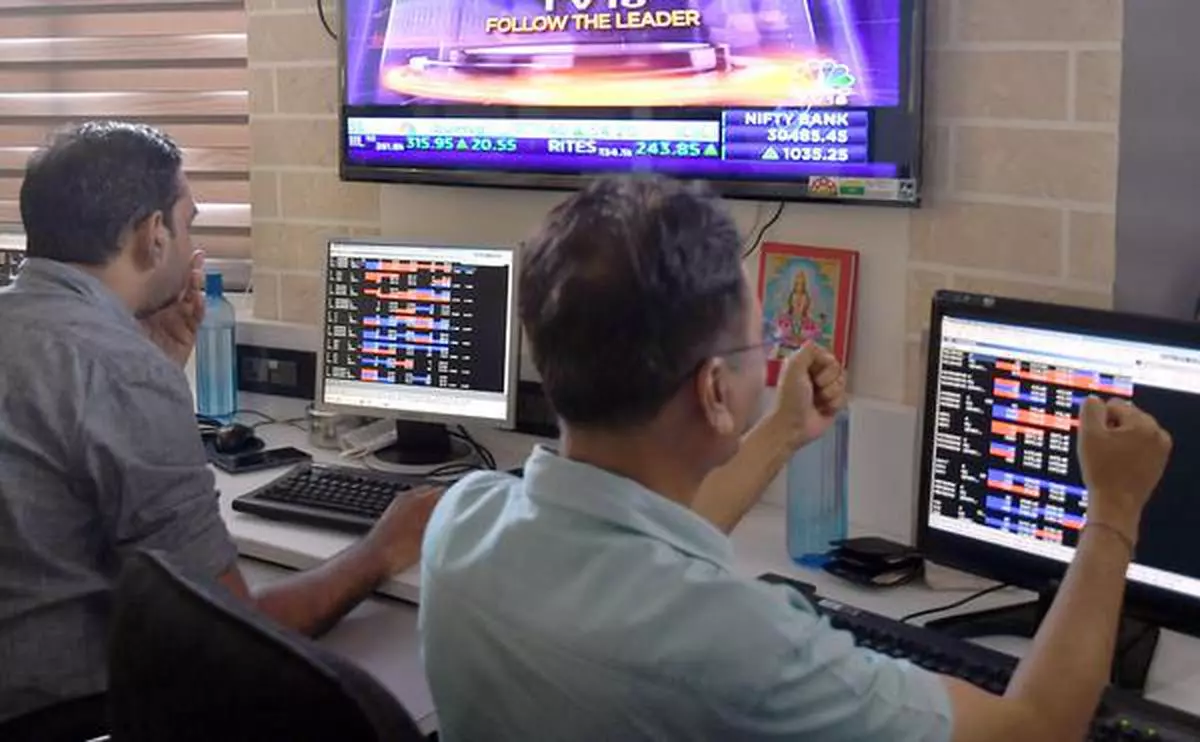 MUMBAI, MAHARASHTRA, 20/05/2019: Stock brokers react to rising share prices on the Bombay Stock Exchange in Mumbai. . Photo: Paul Noronha