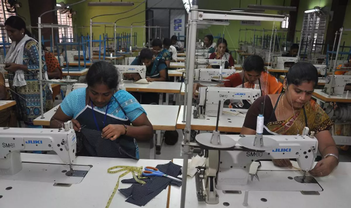 Opportunity areas: A SMART training session in progress at the Apparel Training and Design Centre in Guindy, Chennai. The SMART programme, which aims to tackle shortage of trained workforce at the floor level, has trained several hundred people, especially women from economically backward families. — Bijoy Ghosh