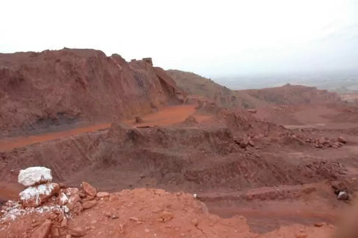 A view of iron ore mines.