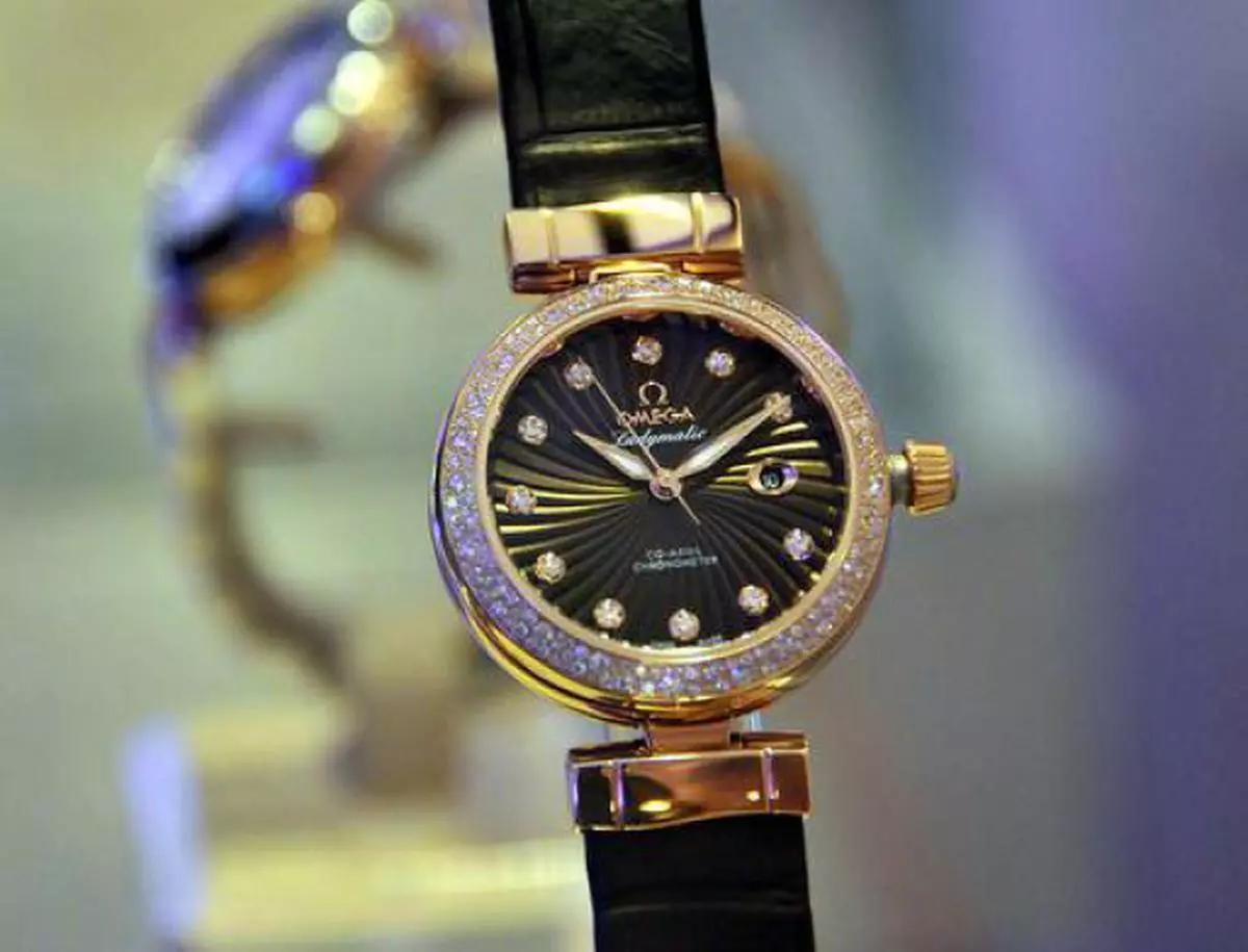 The Omega Ladymatic timepieces launched in Hyderabad on Thursday. Photo: P V Sivakumar