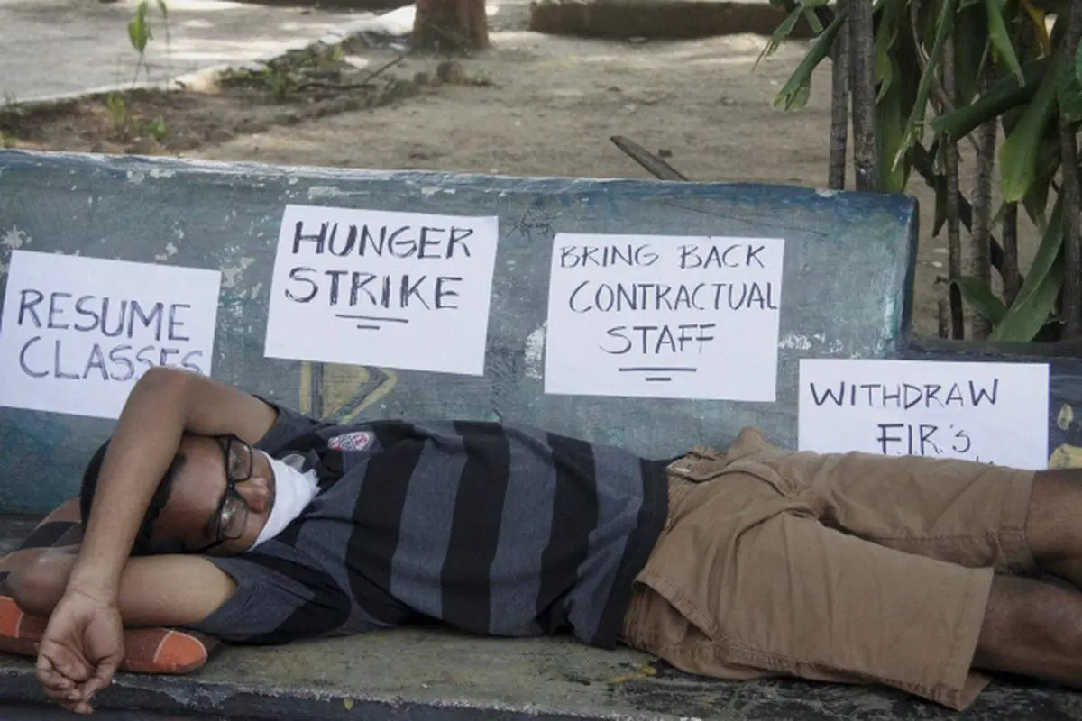 One of the agitating FTII students in Pune. File Photo