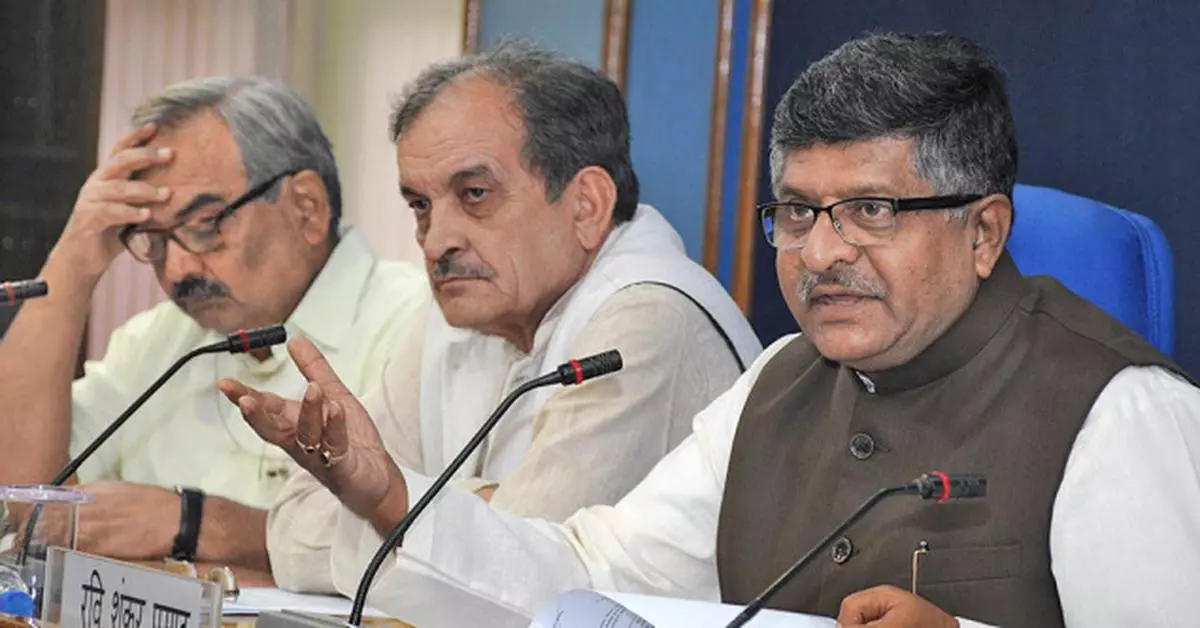 Big plans IT and Communications Minister Ravi Shankar Prasad(right) briefing the media with Rural Development MinisterBirender Singh (centre) and Home Secretary Rajiv Mehrishi afterthe Cabinet meeting in New Delhi, on Wednesday RAMESH SHARMA