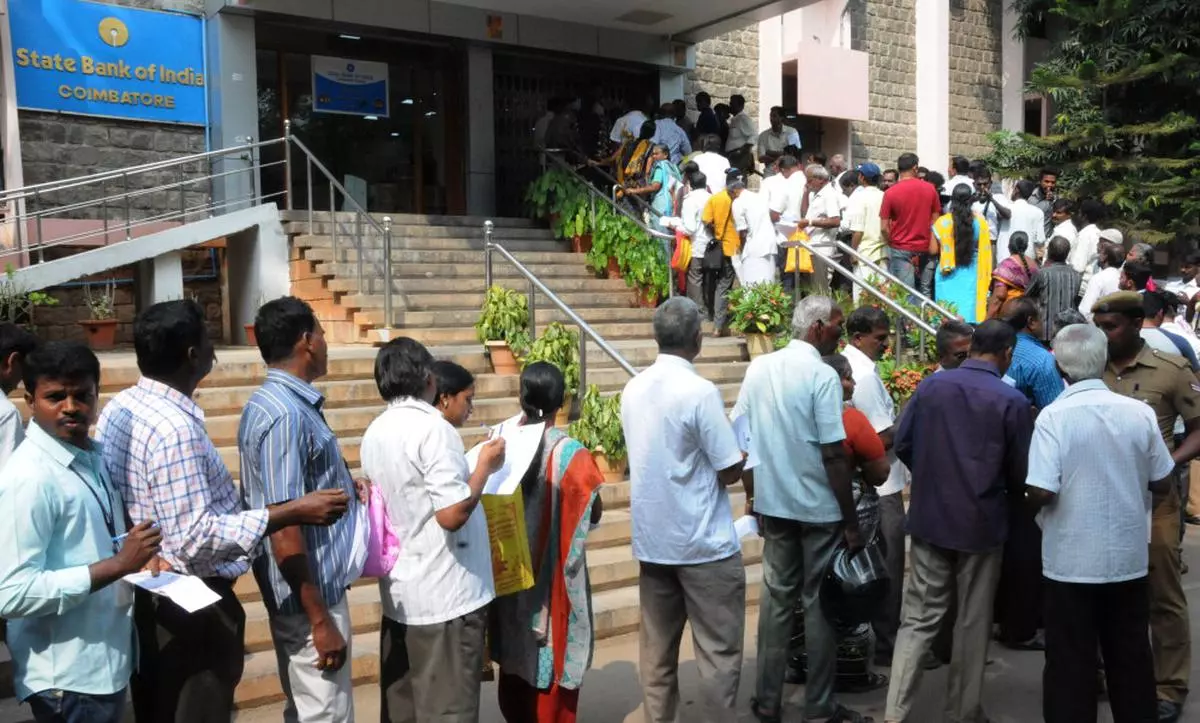 The queues are back in banks as people rush to exchange their old