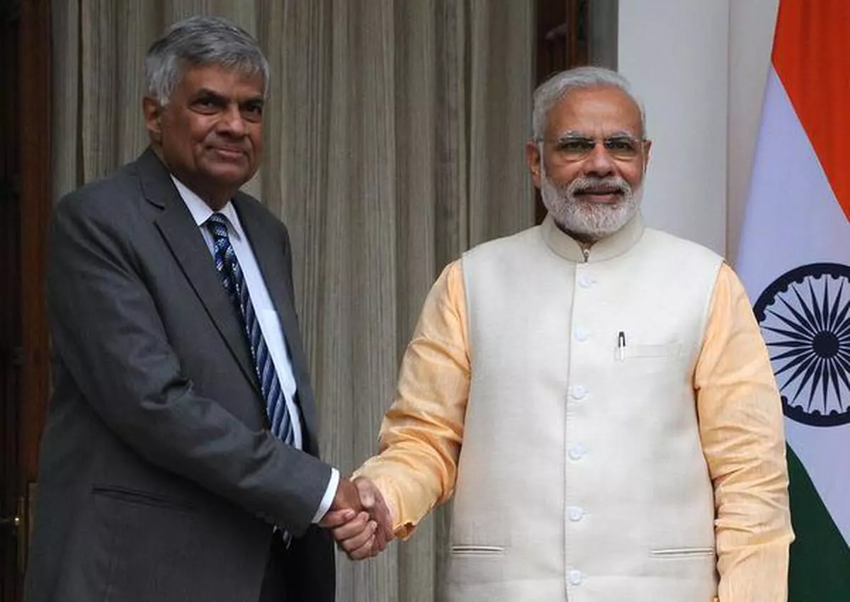 File Photo of Prime Minister Narendra Modi (R) and Sri Lankan Prime Minister Ranil Wickremesinghe during the latter’s India visit.