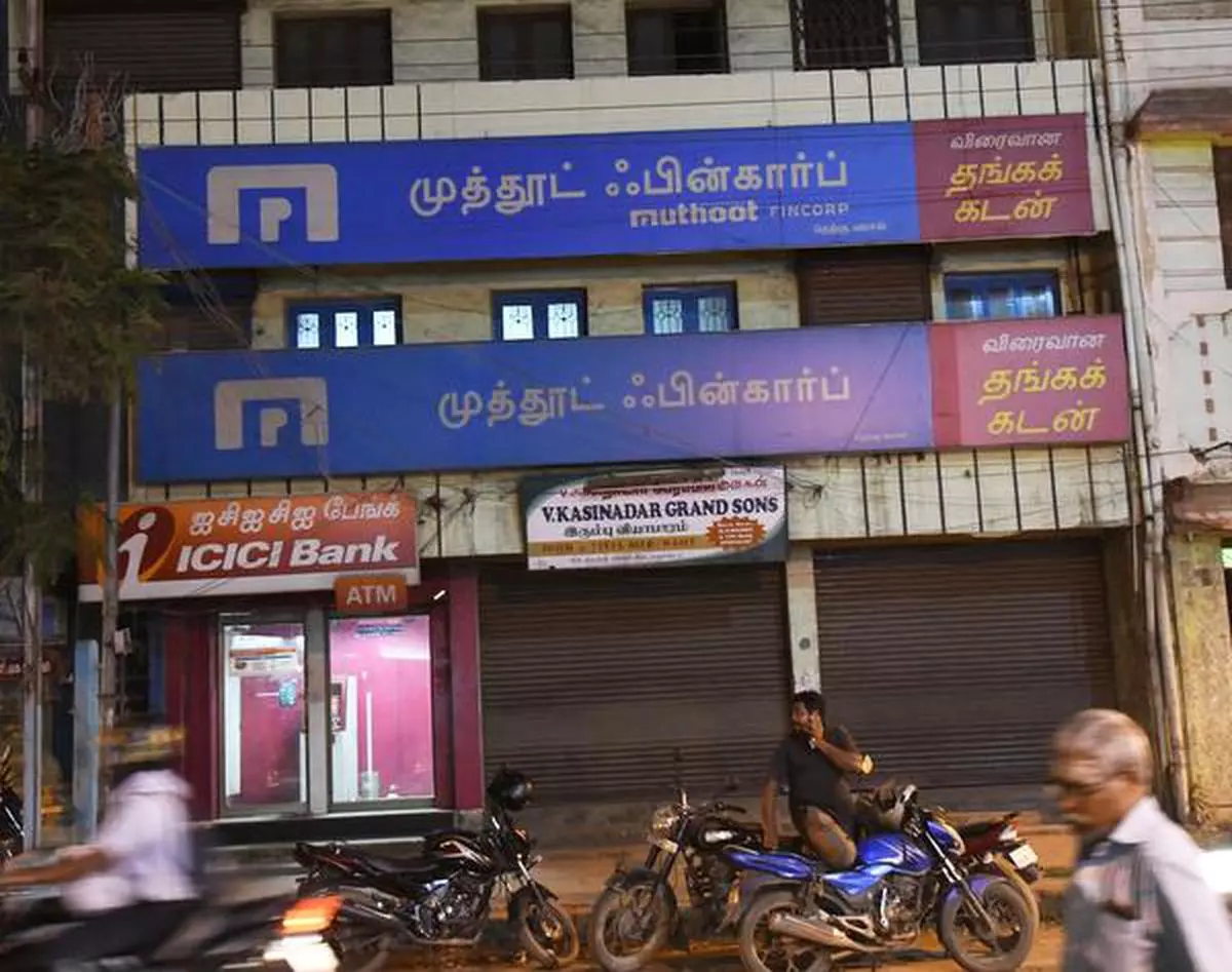 A view of Muthoot Fincorp on South Veli street in Madurai. Photo; G. Moorthy / The Hindu