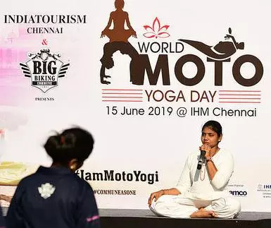 In Pictures: World Moto Yoga Day celebrations - The Hindu