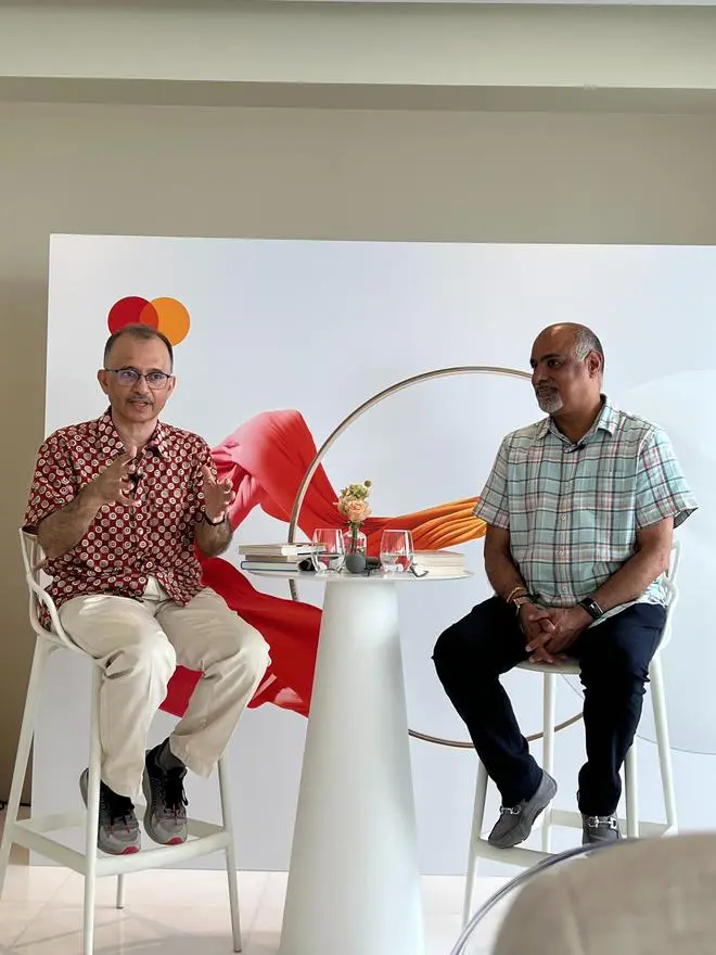 The author, Harish Bhat, in conversation with Raja Rajamannar, CMO of Mastercard, on the subject of Trust The author, Harish Bhat, in conversation with Raja Rajamannar, CMO of Mastercard, on the subject of Trust