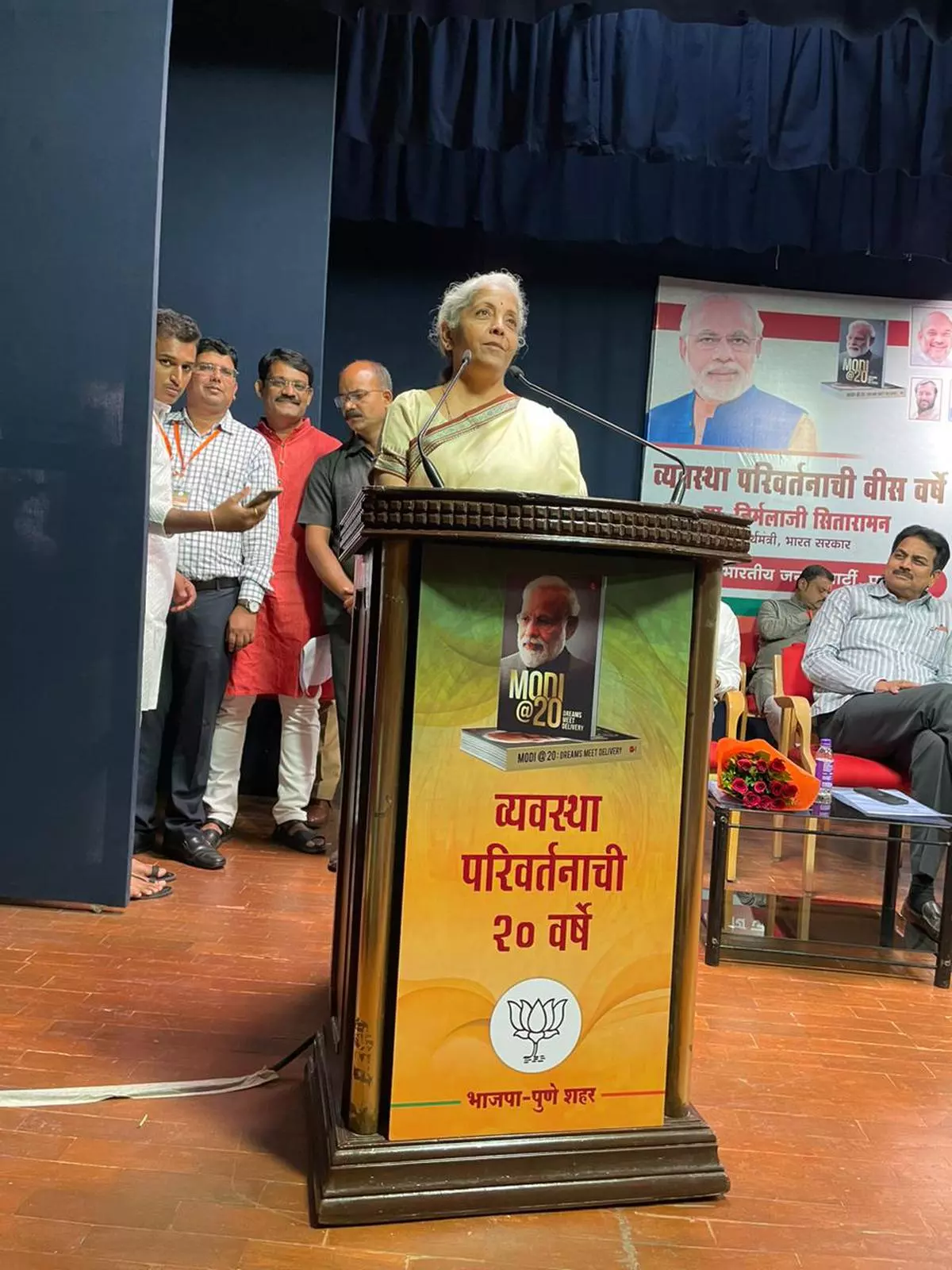 Sitharaman speaking in Pune