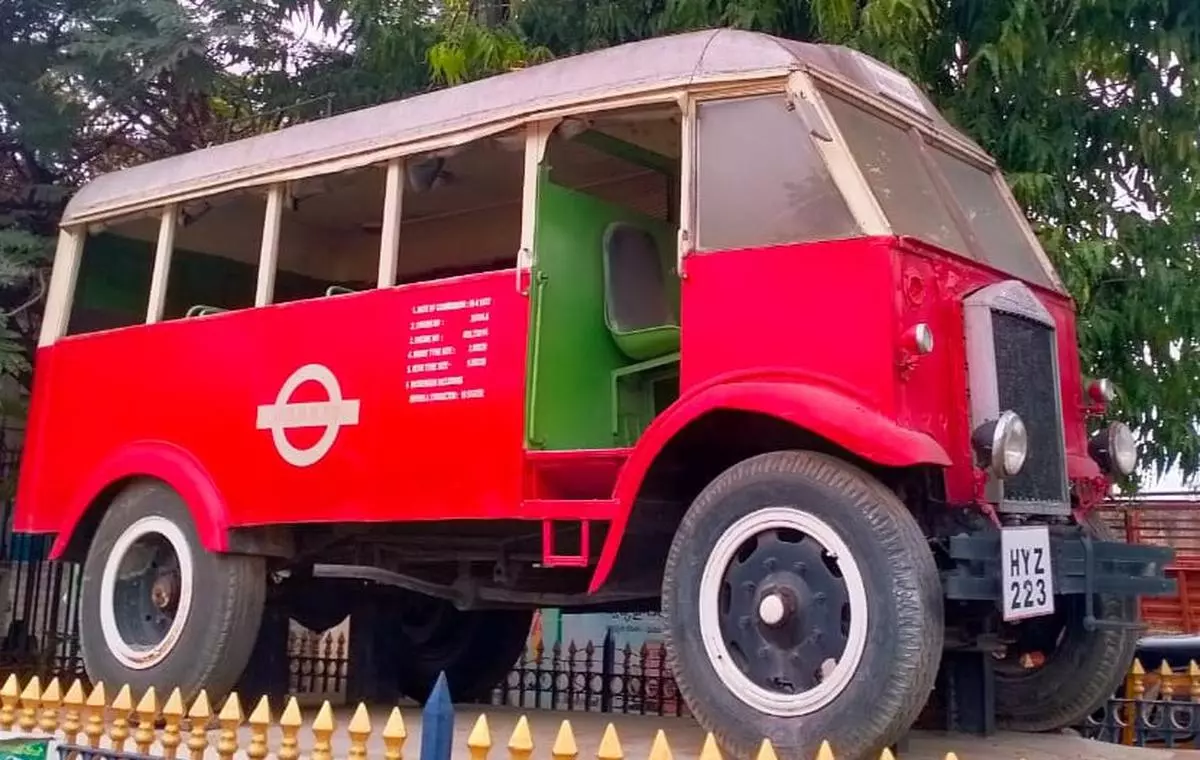 Albion Bus imported from London by Hyderabad State and commissioned in 1932.