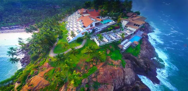 Aerial shot of Kovalam Leela Raviz resort Aerial shot of Kovalam Leela Raviz resort