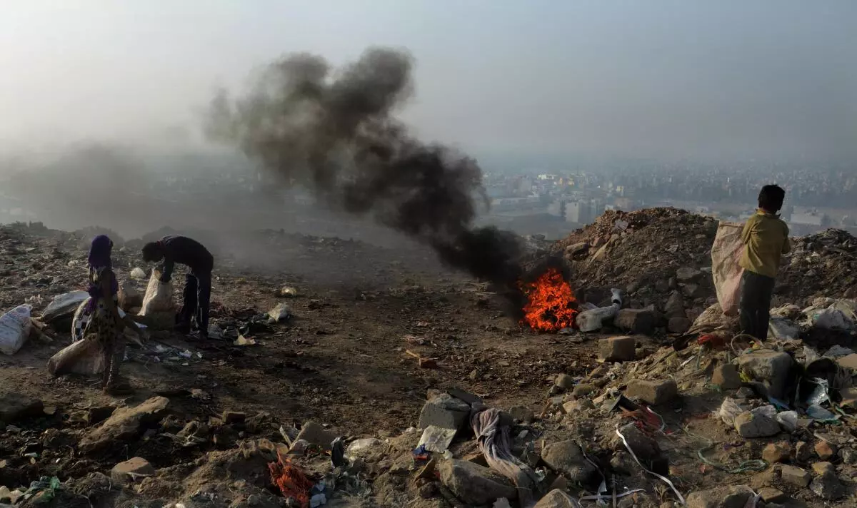A file photo of Bhalswa landfill in north-west Delhi. (Photo: Sushil Kumar Verma)