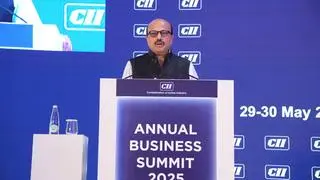 Rajesh Agarwal, Additional Secretary, Ministry of Commerce, addressing the CII at the CII Annual General Meeting & Business Summit 2025 Rajesh Agarwal, Additional Secretary, Ministry of Commerce, addressing the CII at the CII Annual General Meeting & Business Summit 2025