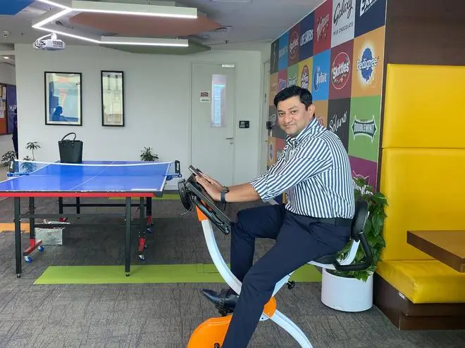 Full of energy: Kalpesh Parmar, who is also the chief energy officer at Mars Wrigley India says he derives his energy from workouts and meeting people. Full of energy: Kalpesh Parmar, who is also the chief energy officer at Mars Wrigley India says he derives his energy from workouts and meeting people.