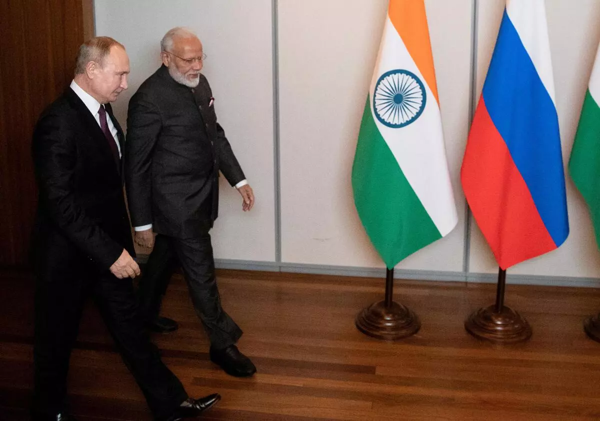 Russian President Vladimir Putin and Indian Prime Minister Narendra Modi. REUTERS/File Photo