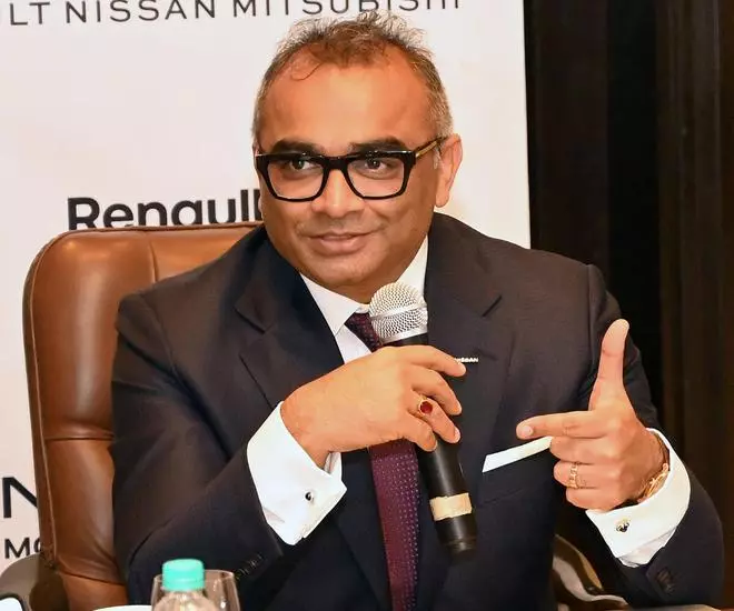 Ashwani Gupta, COO, Nissan Motor Corporation, pada konferensi pers di Chennai setelah penandatanganan MoU antara pemerintah Tamil Nadu dan Renault-Nissan pada Senin, 13 Februari 2023. (PIC: Bijoy Ghosh)