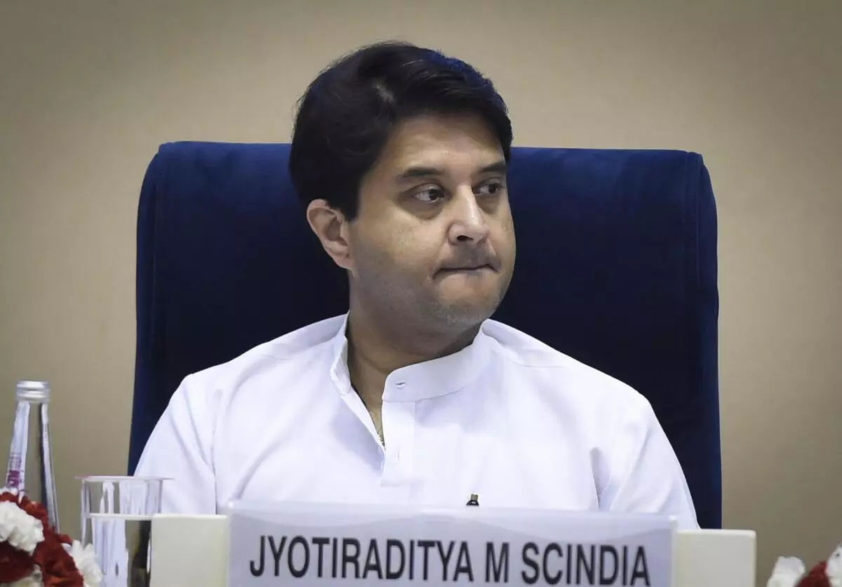 Union Minister for Civil Aviation Jyotiraditya Scindia in New Delhi, Saturday, September 17, 2022. (PTI)
