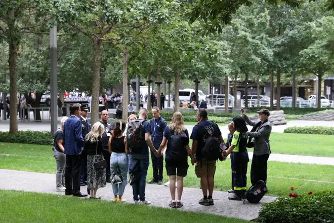 People attend a ceremony marking the 21st anniversary of the September 11, 2001 attacks on the World Trade Center at the 9/11 Memorial and Museum in the Manhattan borough of New York City, U.S., September 11, 2022. REUTERS People attend a ceremony marking the 21st anniversary of the September 11, 2001 attacks on the World Trade Center at the 9/11 Memorial and Museum in the Manhattan borough of New York City, U.S., September 11, 2022. REUTERS