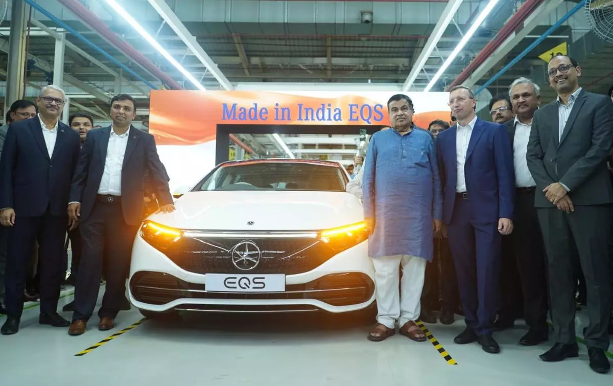 The EQS 580 is Mercedes-Benz’s first ever locally manufactured (assembled) EV in India 