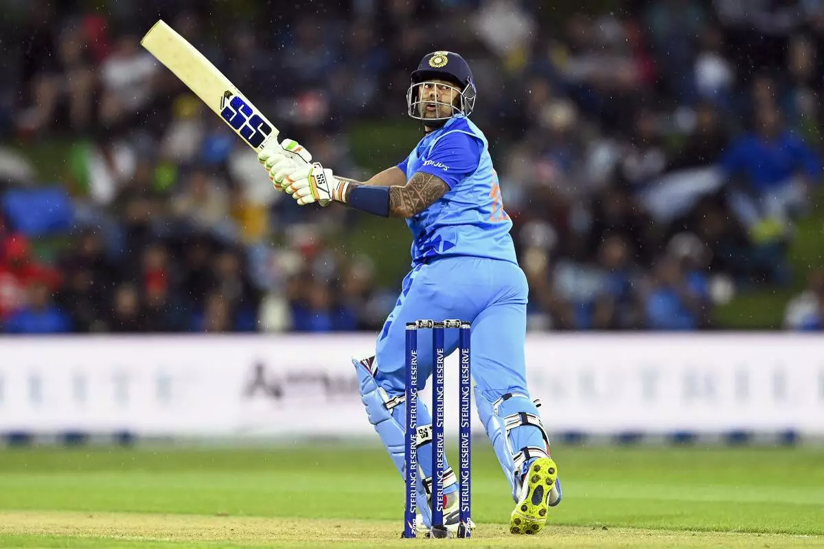 India’s Suryakumar Yadav bats during the T20 cricket international between India and New Zealand at Bay Oval, Mount Maunganui, New Zealand, Sunday, November 20, 2022. AP/PTI