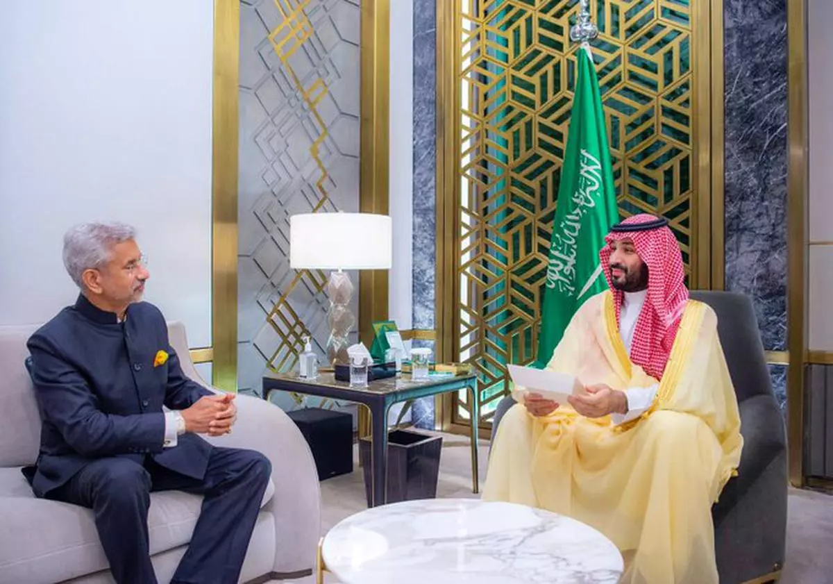External Affairs Minister S Jaishankar has called on Saudi Crown Prince Mohammed bin Salman 