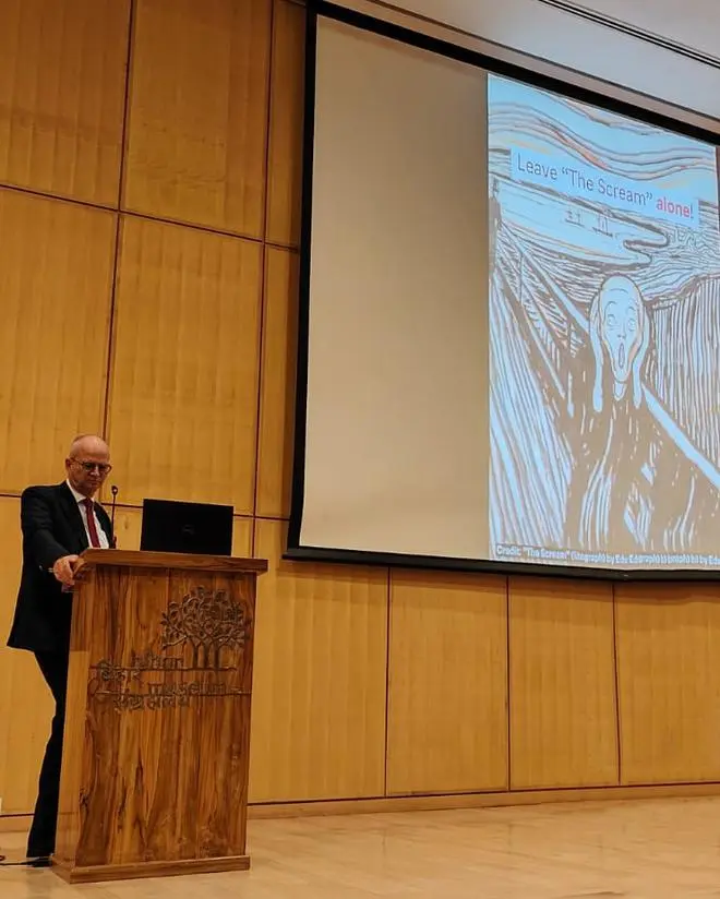 Norwegian ambassador to India, Hans Jacob Frydenlund on Norway’s most iconic painting — The Scream. Norwegian ambassador to India, Hans Jacob Frydenlund on Norway’s most iconic painting — The Scream.