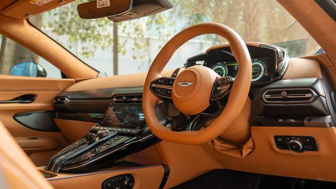 Smooth elegance: Covered in premium leather and soft-touch materials, the cabin seems more luxury-focused than outright sporty