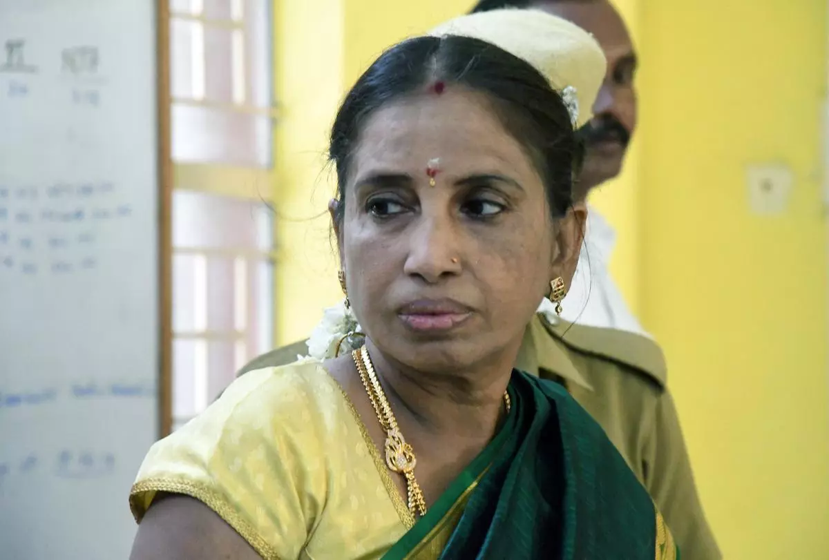 File photo of S Nalini, a convict in the former Prime Minister Rajiv Gandhi assassination case