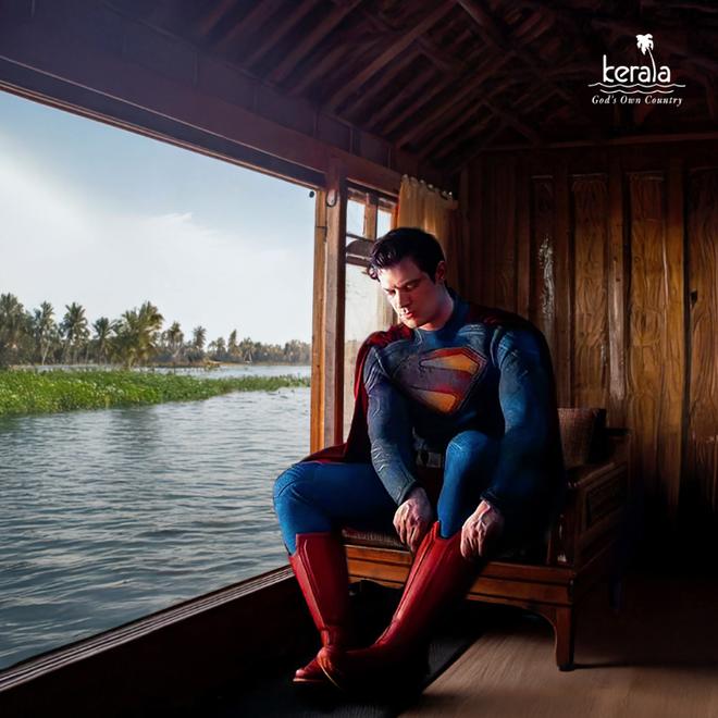 “Even superheroes need a houseboat holiday,” quips Shelton Pinheiro on an ad showing Superman taking a break in the tranquil backwaters of Kerala.