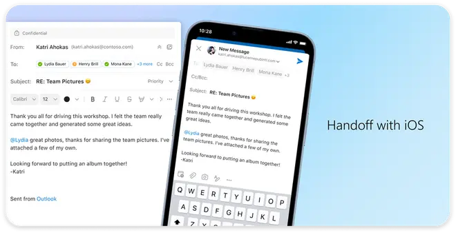 Handoff on Outlook for macOS Handoff on Outlook for macOS