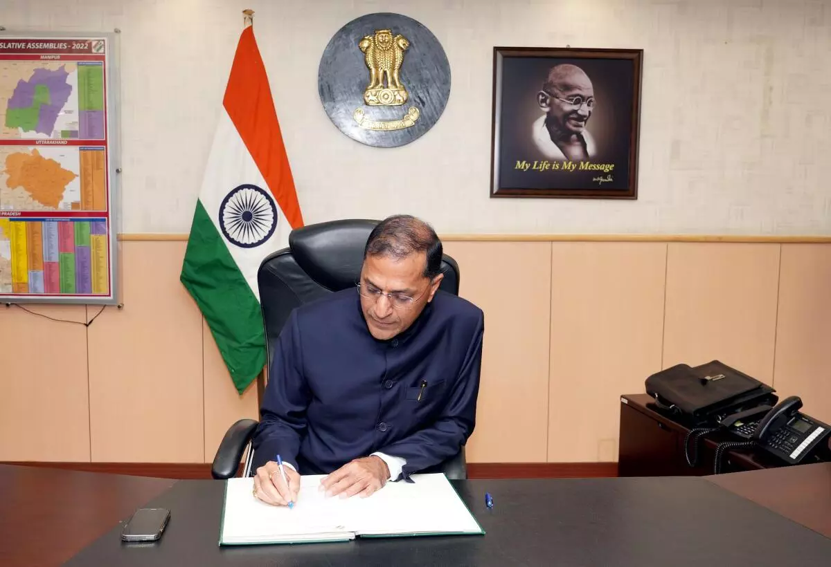 Former bureaucrat Arun Goel assumes charge as the Election Commissioner 
