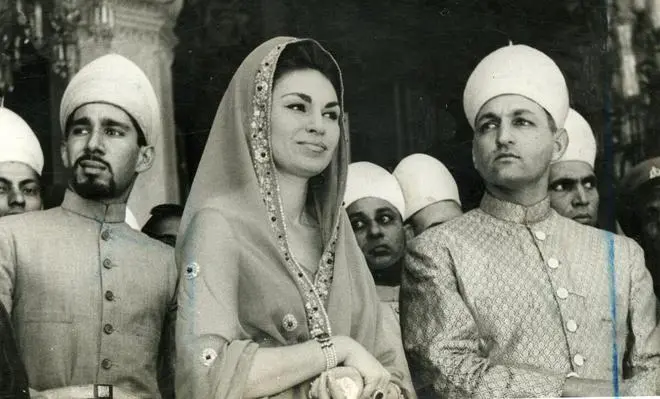 Mir Barkat Ali Khan, grandson of Nizam the Seventh, the last of the Asaf Jahi Kings who ruled the Deccan, new Nizam of Hyderabad, and his wife Princess Esrah photographed shortly after his installation in Hyderabad. (PHOTO: THE HINDU ARCHIVES) Mir Barkat Ali Khan, grandson of Nizam the Seventh, the last of the Asaf Jahi Kings who ruled the Deccan, new Nizam of Hyderabad, and his wife Princess Esrah photographed shortly after his installation in Hyderabad. (PHOTO: THE HINDU ARCHIVES)