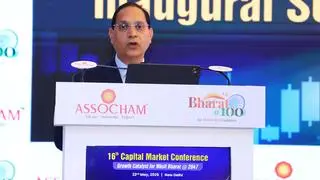  SEBI Chairman Tuhin Kanta Pandey at the capital market conference, organised by  ASSOCHAM in New Delhi