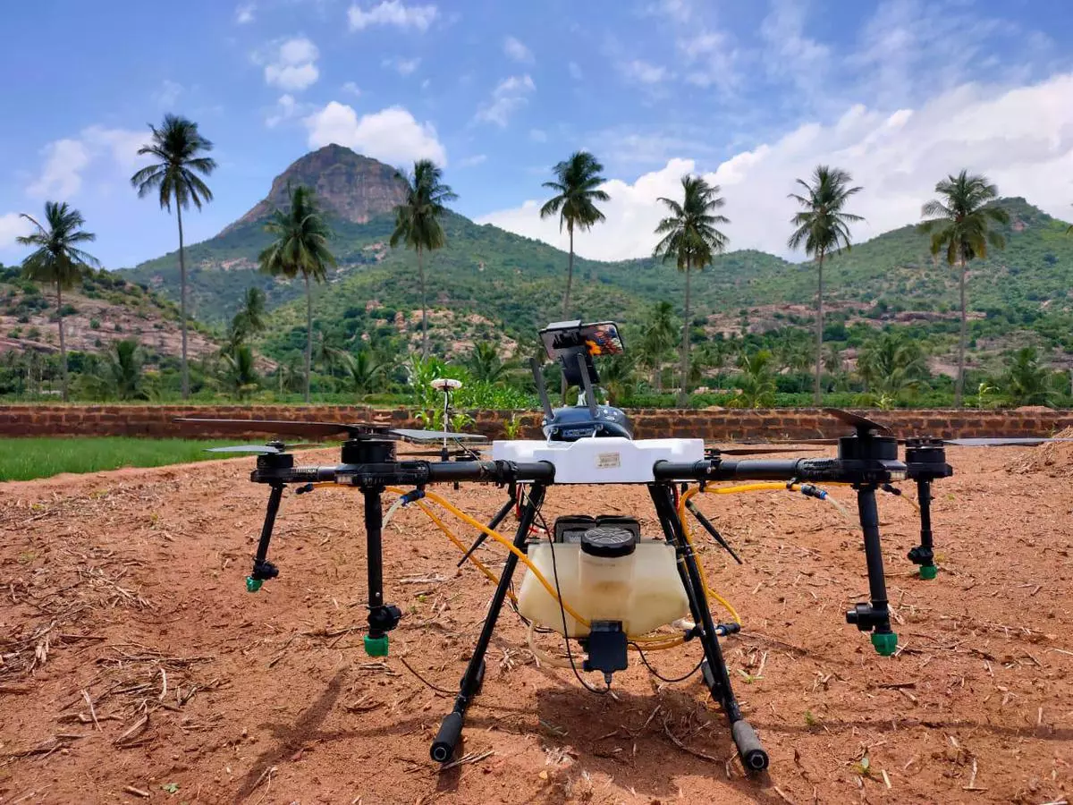 A drone manufactured by Garuda Aerospace