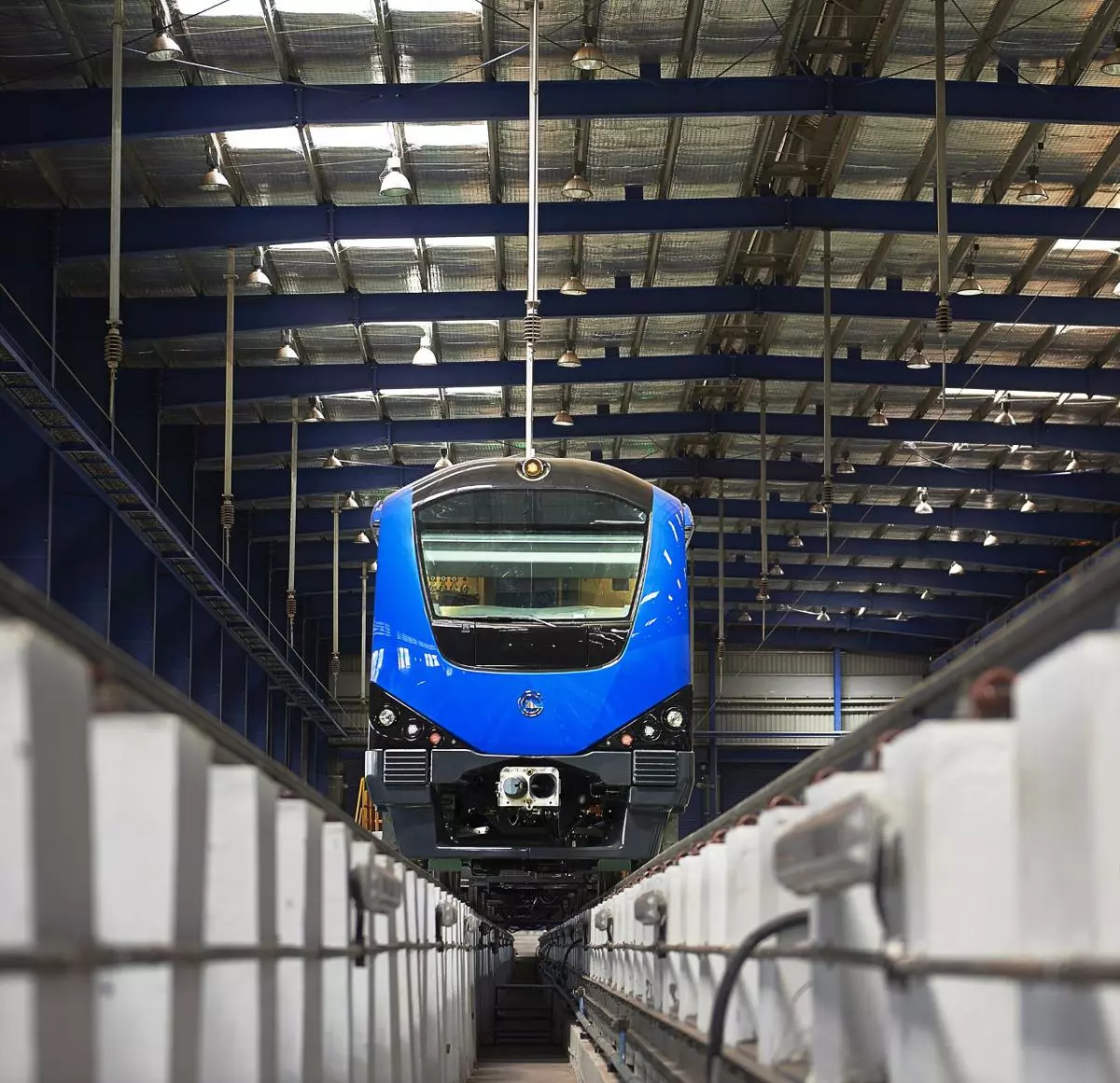 File picture of rolling stock from Alstom India for Chennai Metro Rail