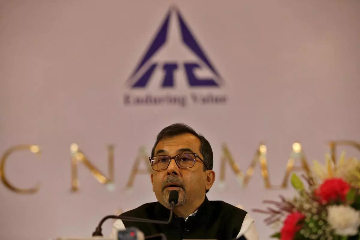 ITC Limited Chairman & Managing Director Sanjiv Puri addresses a news conference in Ahmedabad, India, August 10, 2022. REUTERS