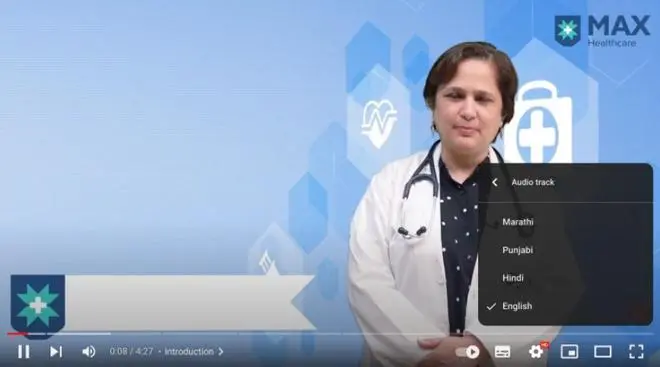 YouTube’s multilingual feature for healthcare videos. YouTube’s multilingual feature for healthcare videos.