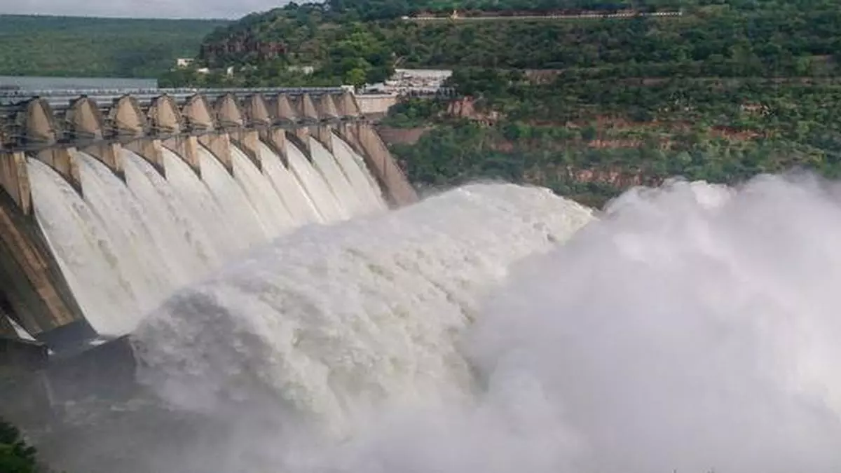 Srisailam dam fills up, cheers up AP, Telangana - The Hindu BusinessLine