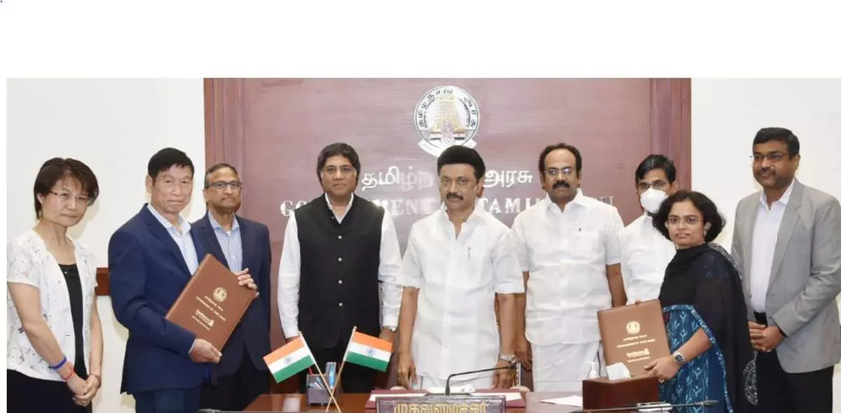 Hong Fu Industrial Group inks pact with Tamil Nadu government on Thursday, April 7, 2022, in the presence of Chief Minister MK Stalin
