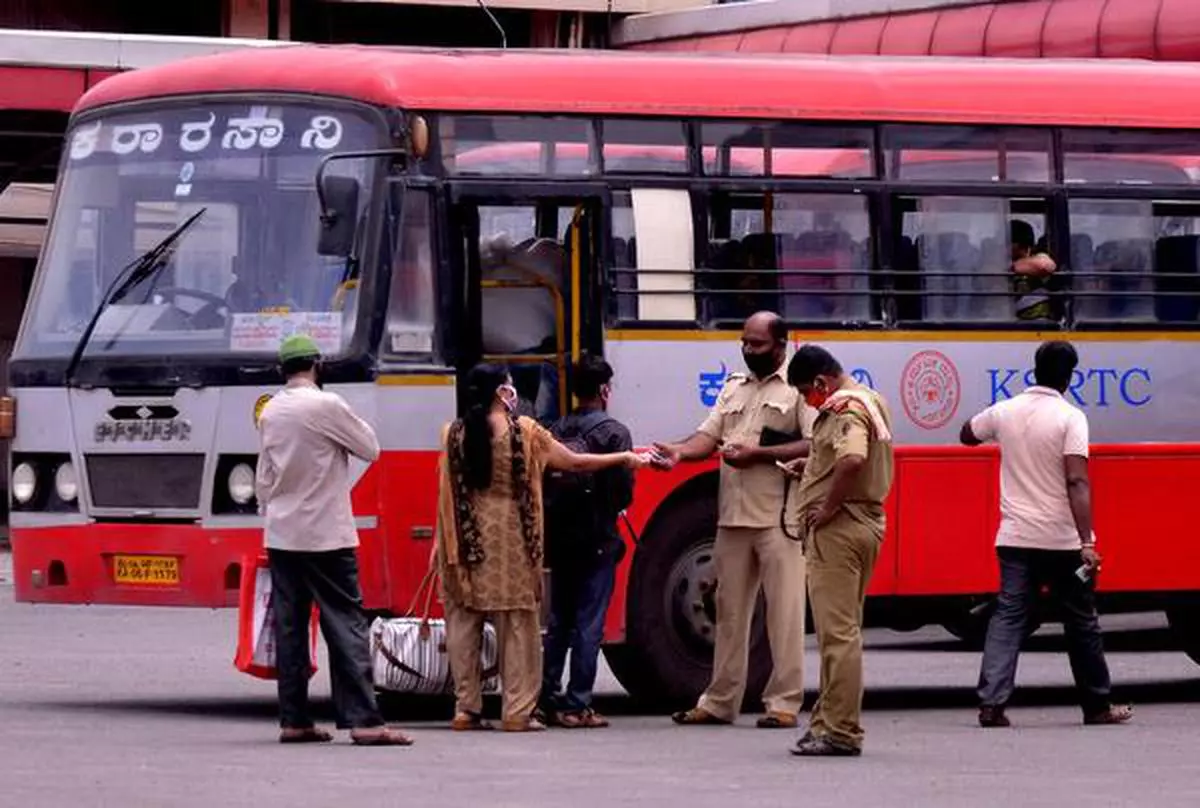 A view of Kempegowda bus station 
