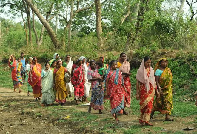 Purulia, West Bengal, MGNREGS workers of Purulia talks to Businessline about their problems in non-payment. Photo Debasish Bhaduri