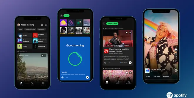 Spotify’s new homescreen design Spotify’s new homescreen design